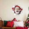 Santa Claus Break-Through Wall Decal, Vinyl Christmas Wall Stickers, Removable Holiday Decor for Home and Living Spaces