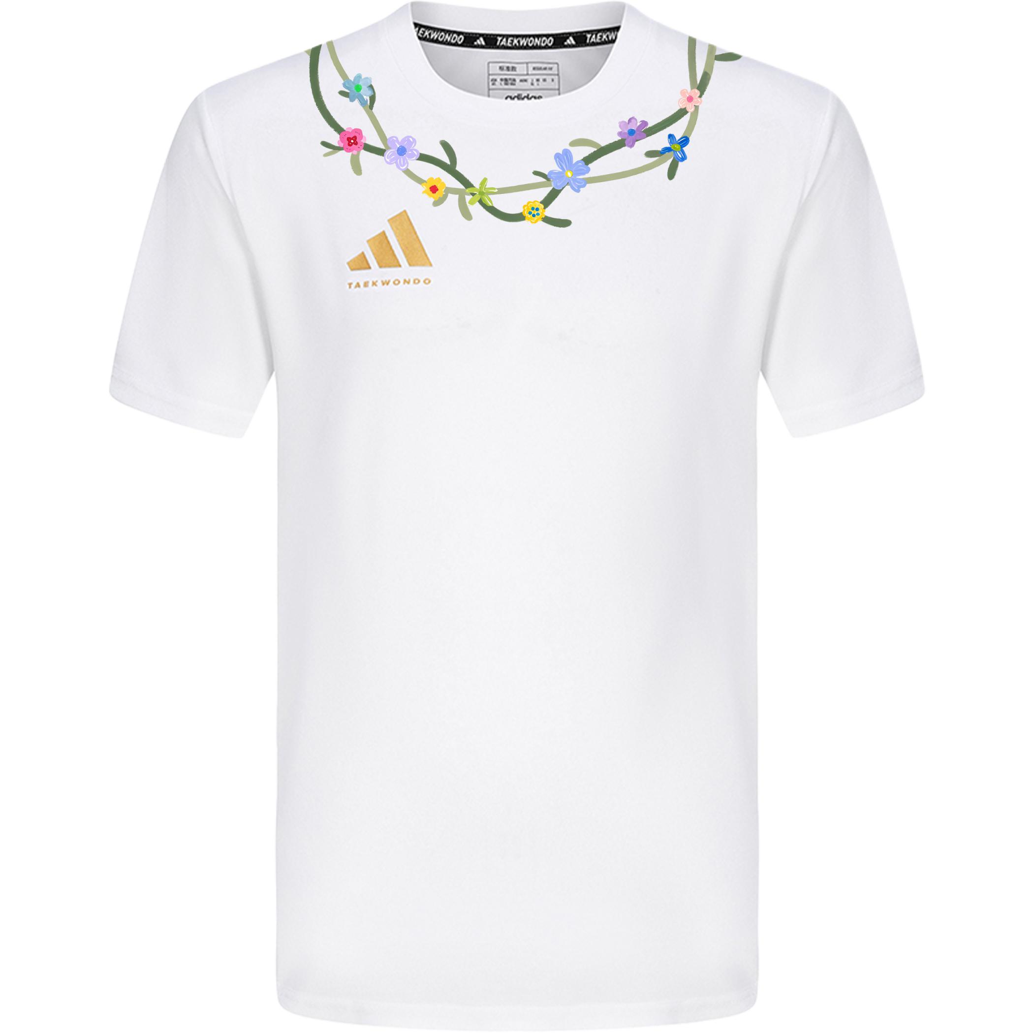 

Adidas Футболка с креативным дизайном с цветочным принтом, граффити, с коротким рукавом, унисекс, топы T8-ADICLTS24CTK-WG 3XL