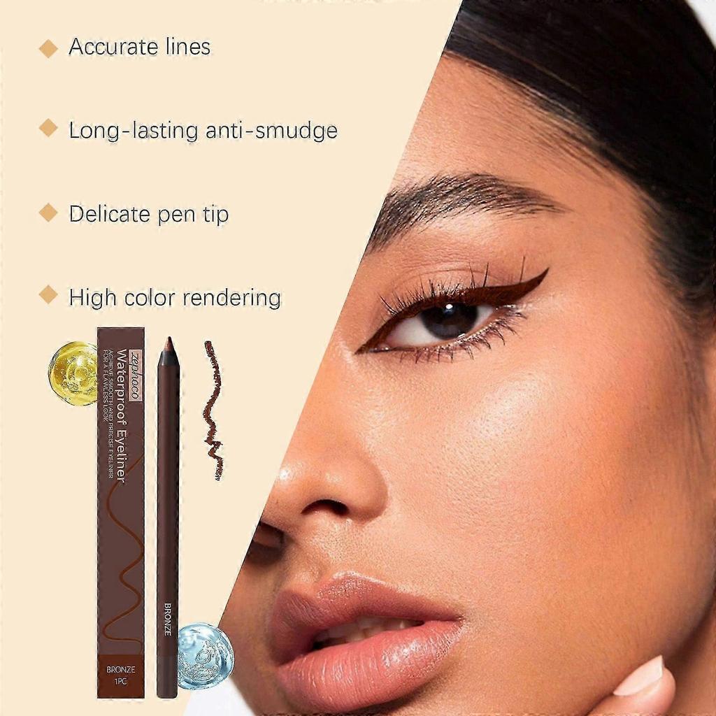 Long-Lasting Waterproof Bronze Eyeliner Smudge-Proof, Easy Application
