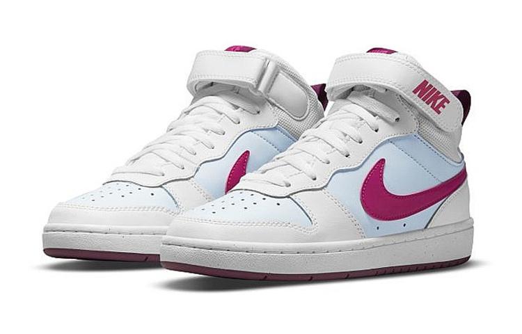Nike Court Borough Mid 2 'White Sangria Pink Prime' GS CD7782-006