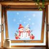 Creative Christmas Gift Ideas Snowman Static Glass Sticker PVC Waterproof Window Decals for Holiday Atmosphere Home Accents Decoration Snowflake