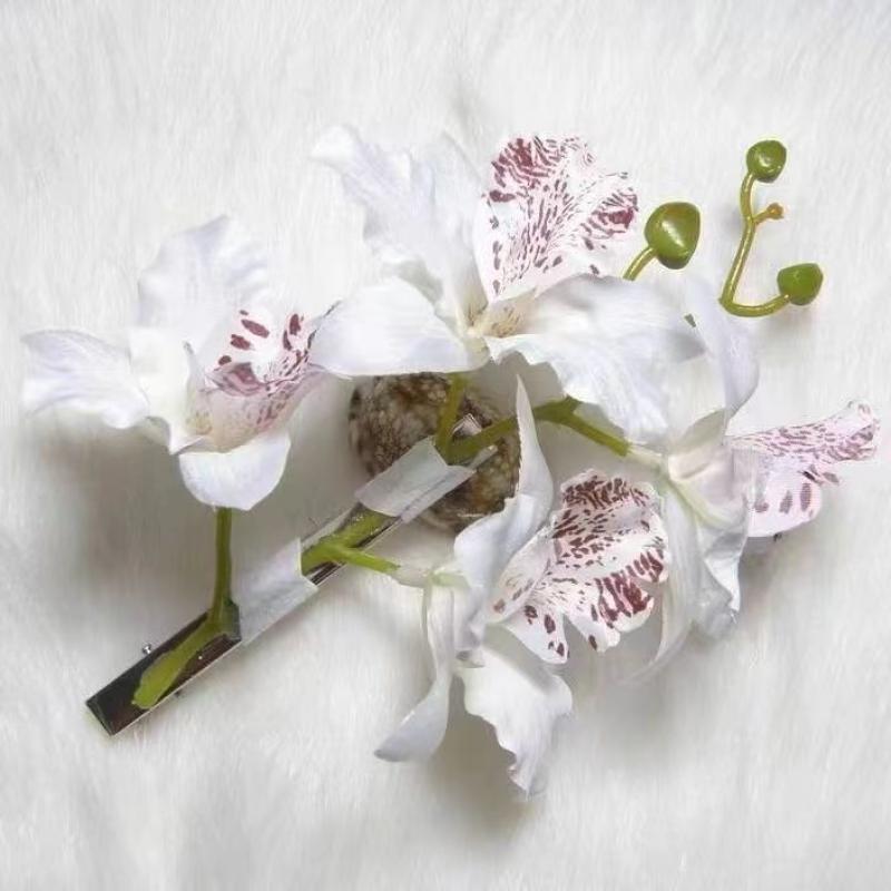 

Элегантные заколки для волос в виде орхидеи-бабочки для женщин, в богемном стиле, свадебные цветочные шпильки, заколка-автомат, аксессуары для волос для свадебной вечеринки
