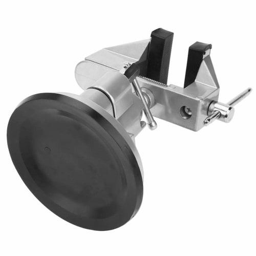 Asixx Rotating Clamp Vise, 360 Rotating Table Vise, Aluminum, Work Tool, Fixed, Silver