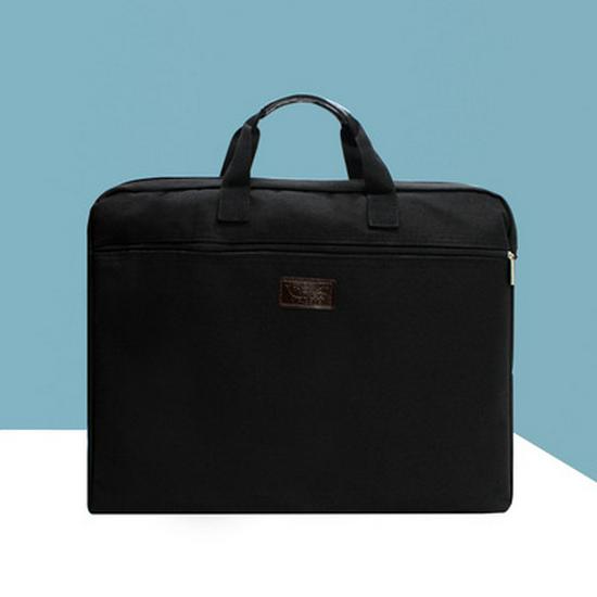 A4 Canvas Document Bag with Zipper - Office, Conference & Student Use