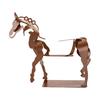 Abstract Horse Sculpture Hollow Horse Statue with Light Metal 3D Animal Figurine Home Office Desktop Decoration Ornament