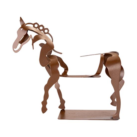 Abstract Horse Sculpture Hollow Horse Statue with Light Metal 3D Animal Figurine Home Office Desktop Decoration Ornament