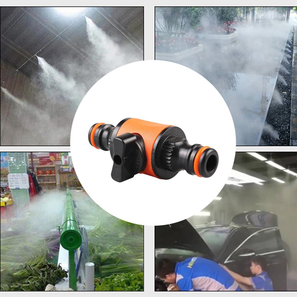 Agriculture Garden Hose Watering Irrigation Fitting Pipe Tubing Quick Connector Adapter with Shut-Off Valves Switch 2pcs