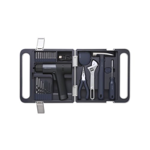 HOTO 12V Brushless Drill Driver Set, Tool Kit with Maximum 30N/M Torque, HD LED Display, 4 Drill Bits for Metal and Wood, Magnetic Driver, 10 S2 Alloy