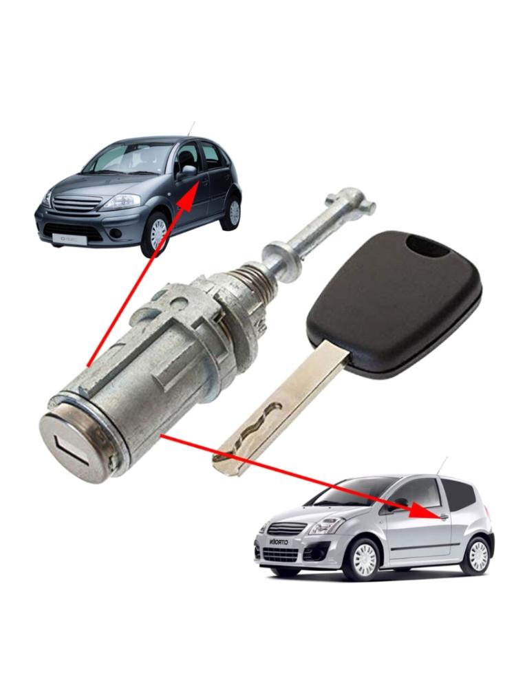 Upgraded Front Left Door Lock Cylinder with Key 9170T9 Replacement Front Left Door Barrels set Simple Installations