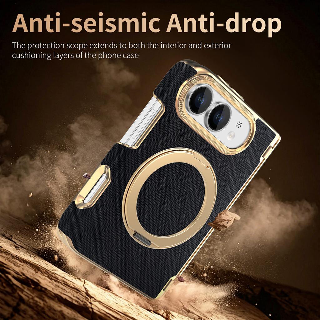 For iPhone Duo 5G Case Luxury Leather Matte Magnetic Rotating Bracket Shockproof Protection Hard Back Cover Accessories
