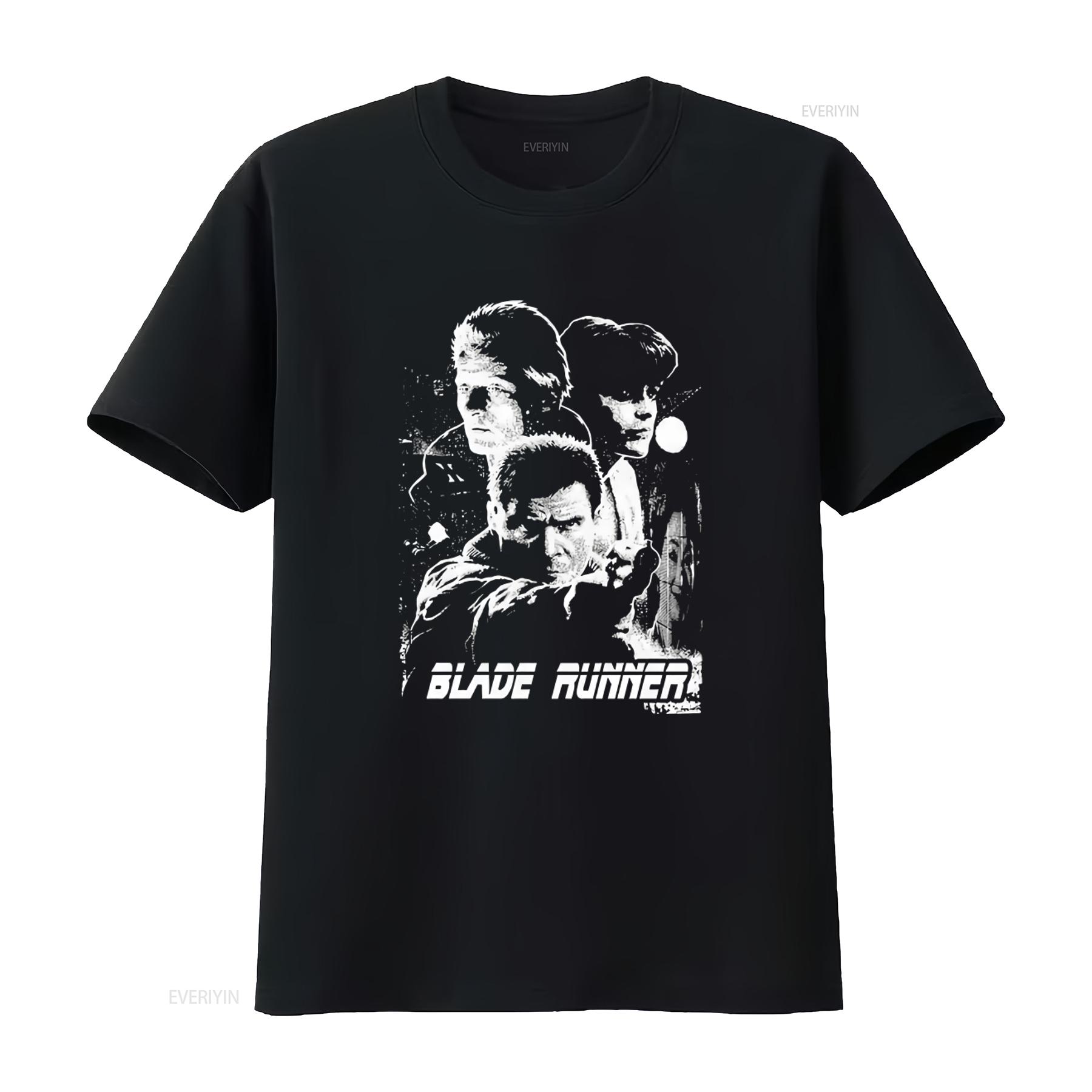 

Blade Runner 1982 Movie Poster T Shirt Black Sizes S 5XL vintage Washed Stretched homme graphic Versatile Stylish streetwear 4XL