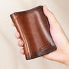 Men's Genuine Leather Anti-theft Multi-card Short Wallet