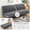 Jacquard-Stoff-Sofa-Bettbezug, klappbarer Sofa-Sitzbezug, Stretch-Bezug, Couch-Schutz, elastischer Futon-Bankbezug für Zuhause