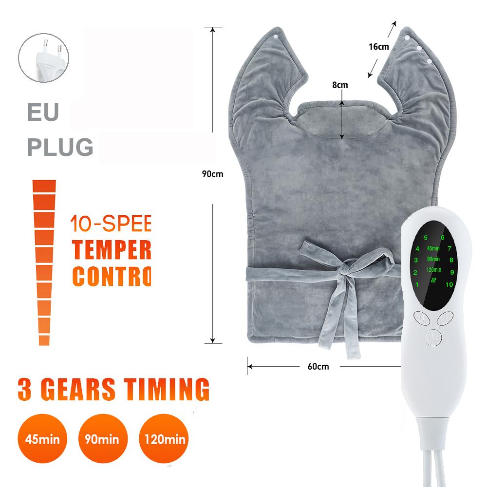 Electric Shoulder Neck Heating Pad Winter Back Warming Blanket 60*90cm Office Home 220/110V Hot Compress Shawl Washable Mat