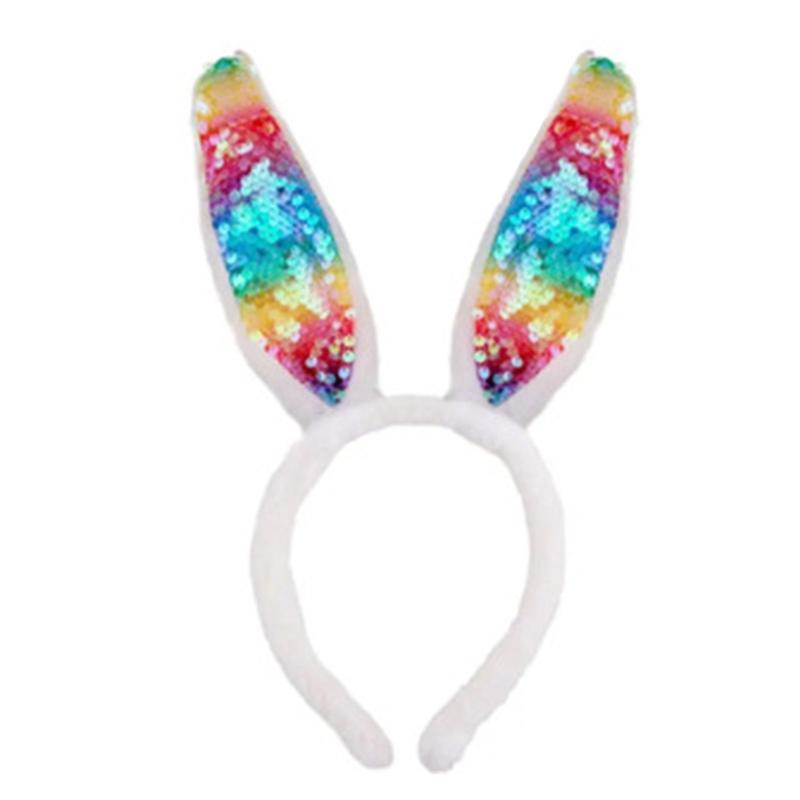 Rabbits Ear Headbands Sequins Hairband for Role Play Enthusiasts Photography