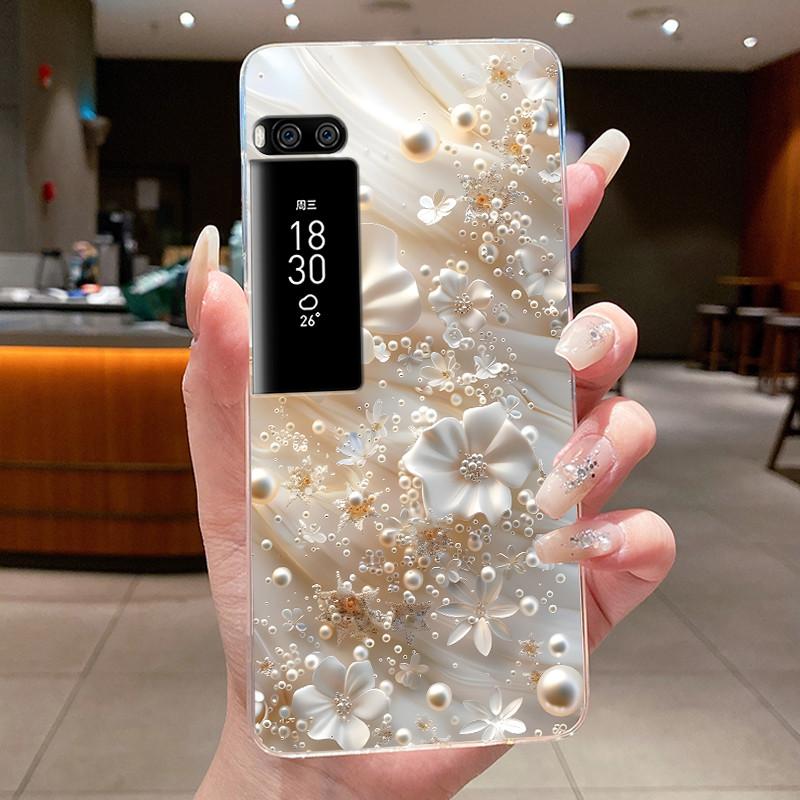 Phone Case For Meizu Pro 7 Case For Meizu Pro 7 Plus Capa Coque Flower Butterfly Thin Covers Transparent Soft Silicone TPU Cover