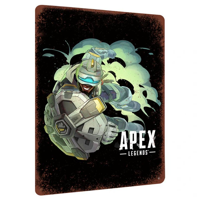 

Apex Legends Character Metal Wall Art Decorative Iron Painting for Game Room Home Decoration 7.9x11.8In(20x30cm)