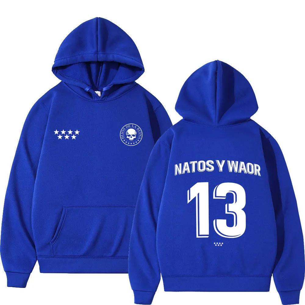 Raper NATOS WAOR 13 Bluzy Mężczyźni Kobiety Moda Hip-hop Pulower Jesień Zima Luźny Codzienny Gotycki Punk Dres Streetwear