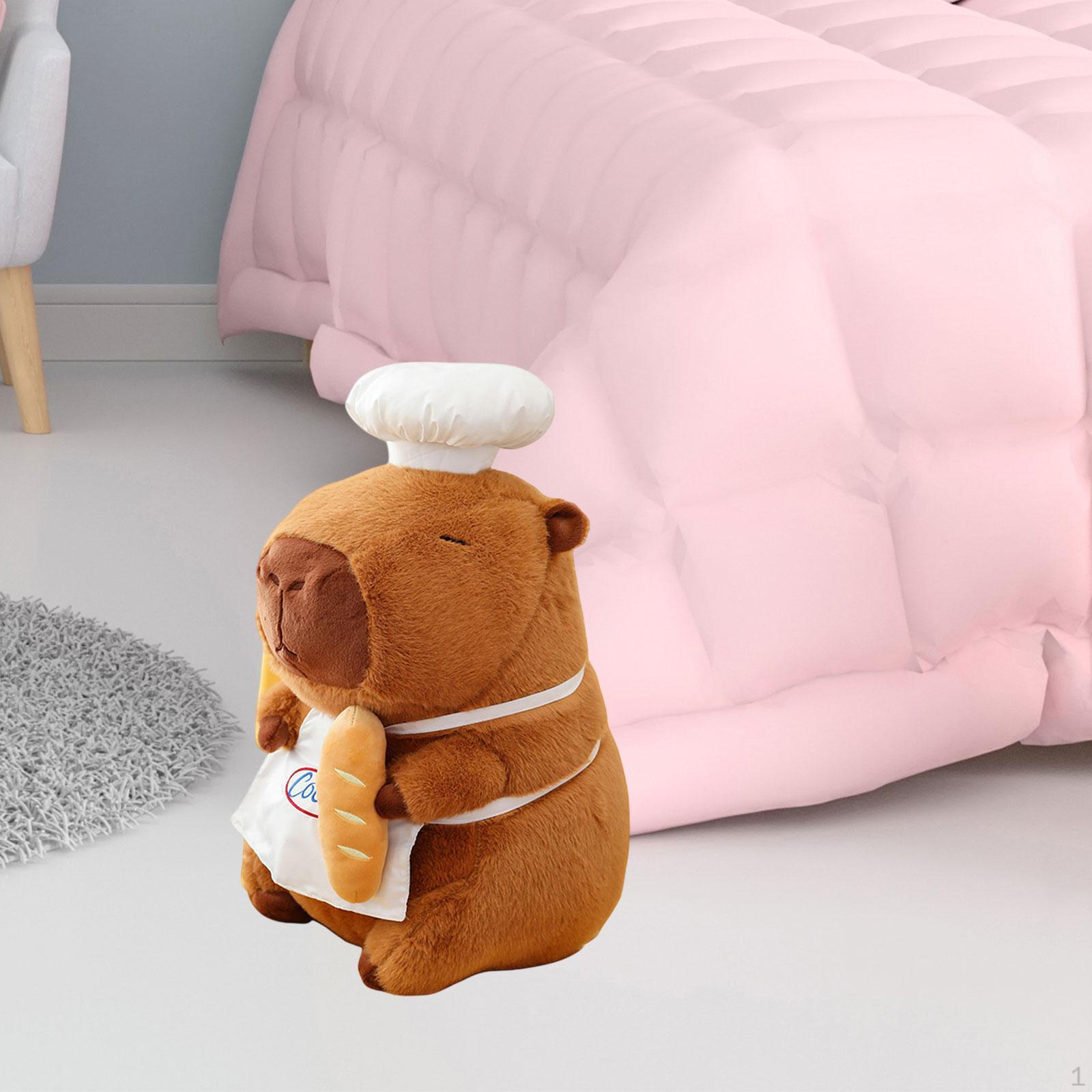 

Капибара плюшевая кукла шеф-повар игрушка мягкая игрушка для детей взрослых 30cm