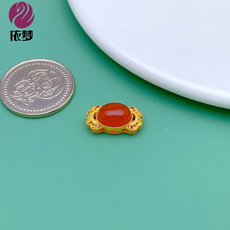 

Ancient Style Alluvial Gold Inlaid Red Agate Loose Beads Collectable Beads DIY Bracelet Necklace Bracelet Jewelry Accessories K 166698.33cm inch 9x 17.5 hole 1.5mm