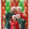 Christmas Party Decorations Tinsel Foil Fringe Curtains Winter Photo Booth Prop Backdrop Streamer Snowflake Birthday Party Decor