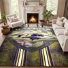 Baltimore Ravens Carpet Door Mat for Living Room or Bedroom Protective Mat Under Chair Office Decoration Christmas Gift Birthday Present