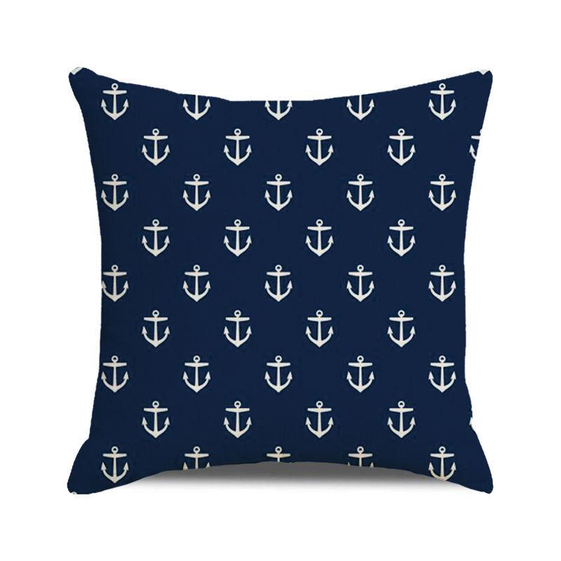 Watercolor sailing-themed sailboat Digital printing short plush pillow covers for car sofa office cushion cover home goods