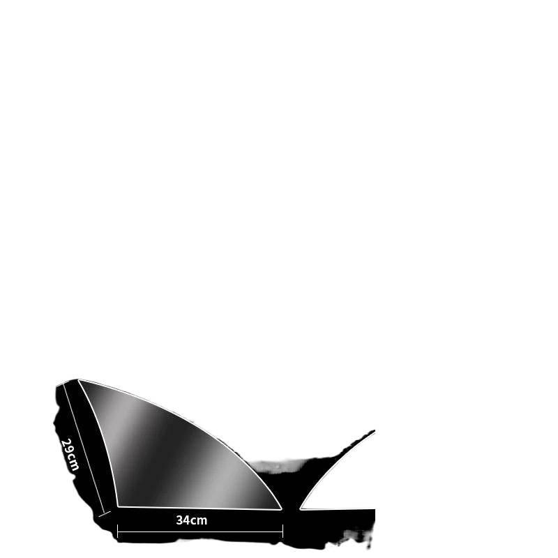 Tesla Model Y/3 Rear Door Refresh Triangle Splash Guard - TPU Transparent Bright Black Film