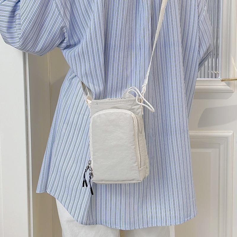 Sports small satchel multi-functional men's and women's casual shoulder mobile phone bag lightweight running drawstring water cup bag