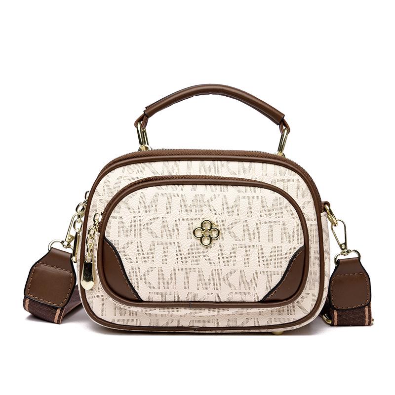 Modna torebka crossbody mała okrągła luksusowa z nadrukiem 2025