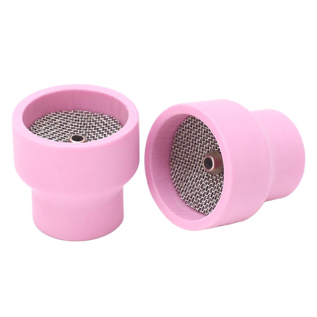 2 buc Cupă de sudură ceramică ID gaură centrală 2,4 mm Cupă de sudură TIG cu filtru din oțel inoxidabil pentru WP 9