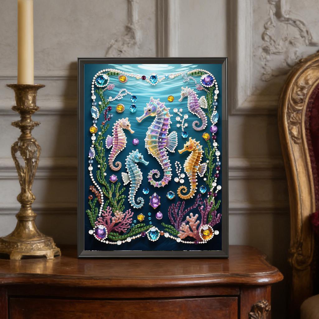 Animal Special Shaped 5D DIY Partial Drill Pearl Gem Diamond Art Painting Kit for Adults Gift Home Wall Decor 11.81x15.75in