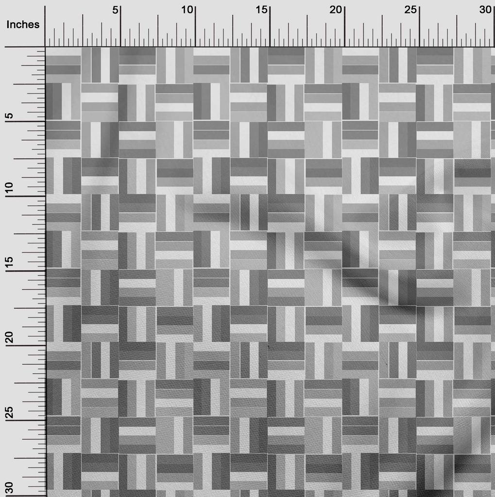 oneOone Cotton Flex Gray Fabric Geometric Bold Lines Sewing Craft Projects Fabric Prints By Yard 40 Inch