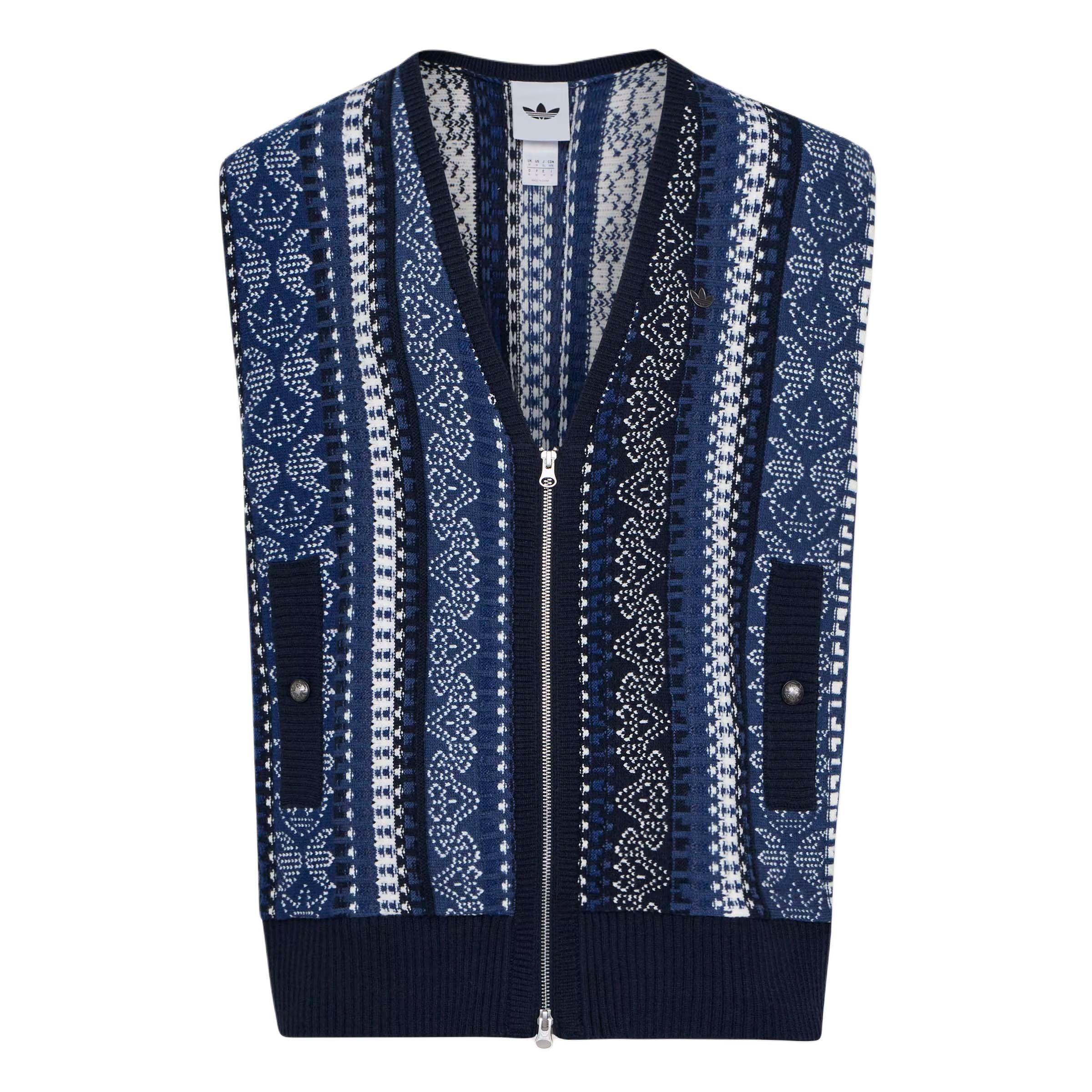 Adidas Originals Tour Vest Knitted Sports Loose Zipper Vest Men vest KU6909 L