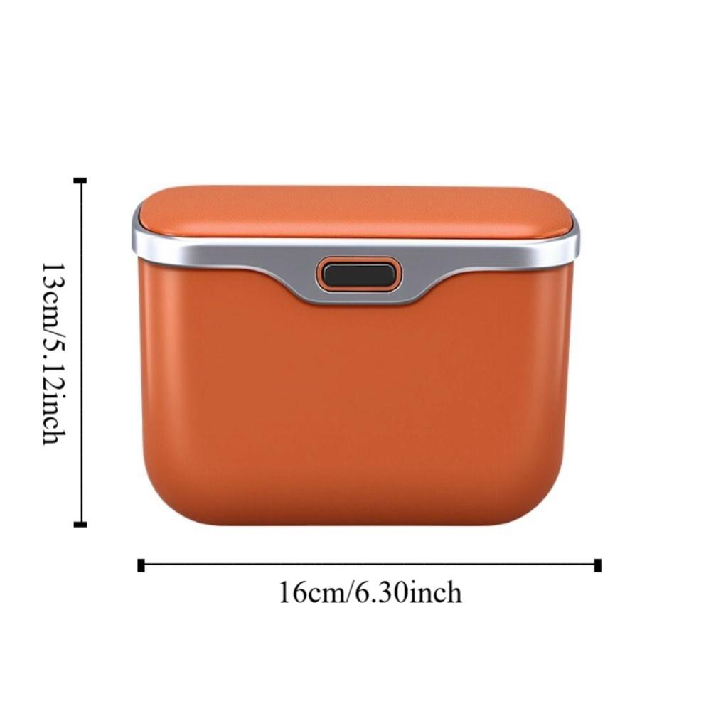 Leak-proof Car Trash Can with Lid Button Multi-functional Organizer Box  for Wet and Dry Use