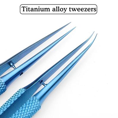 Pinzette aus Titanlegierung Reparaturwerkzeug 14cm 0,15mm Kante Präzisionspinzette zum Aufnehmen von Mobiltelefonen Professionelle Fingerabdruckpinzette