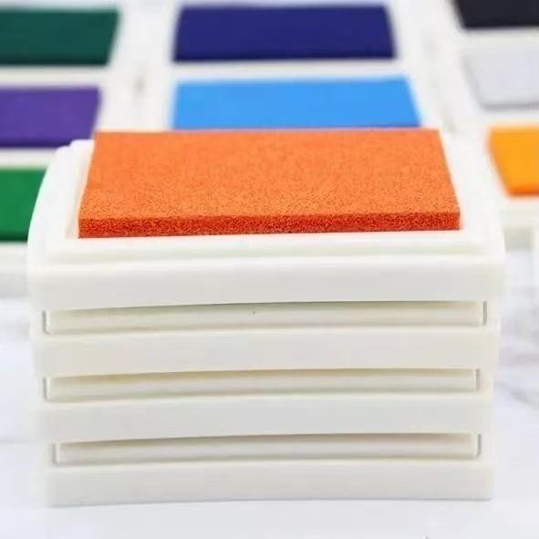 1pcs/pack Large Solid Color Inkpad: Creative Handbook Decoration Diy Basic Finger Stamp Accessories Indonesian Utility