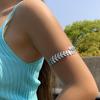 Vintage Arm Cuff Laurel Leaf Zinc Zinc Alloy Armlet Opening Adjustable Armband  Women