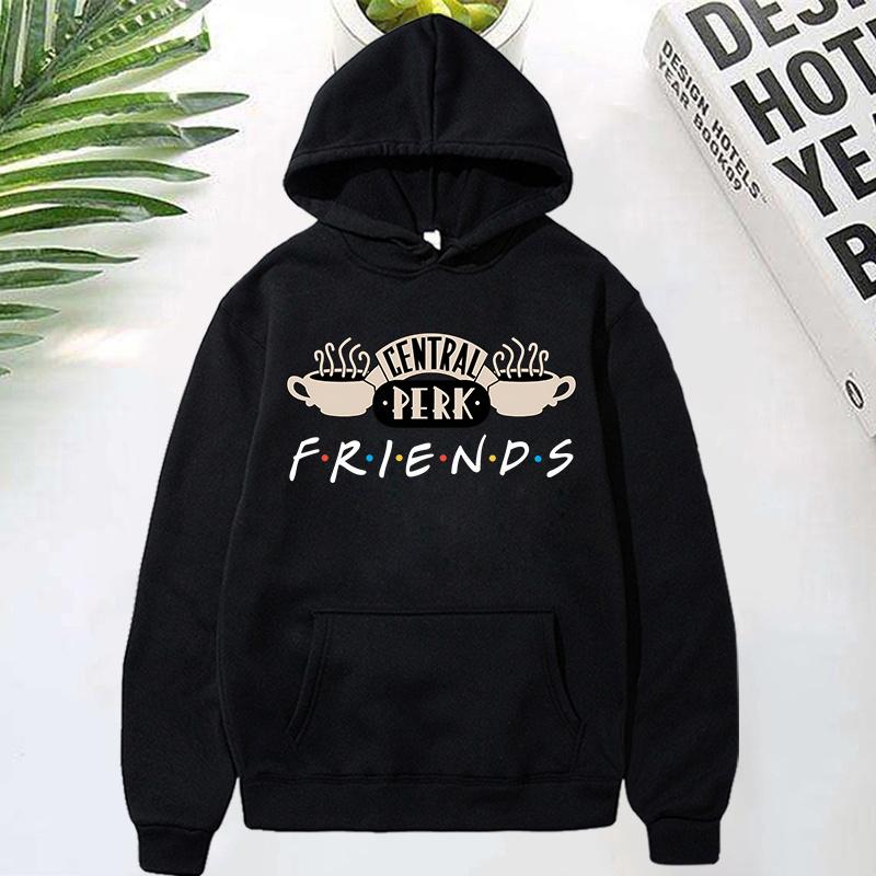 Women Friends TV Show Hooded Sweatshirt Cute Coffee Printing Hoodies Female Autumn Winter Casual Pullover Hoodies Friends Hoodie