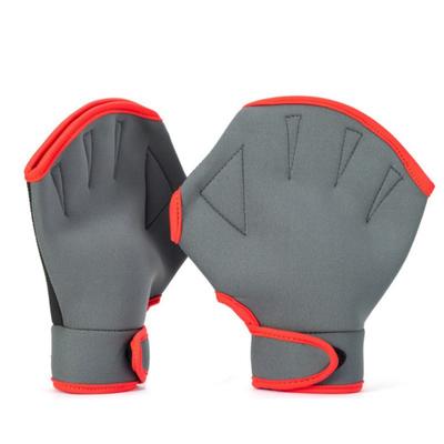 1 Paio Guanti da Immersione Snorkeling Nuoto Neoprene Palmati Palmo Tessuto Resistente ai Graffi Protezione Mani