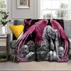 Ätherische rosa Engelskopf Decke Flanelldecke für Bett, Sofa, Camping, Wandern, Picknick Zubehör, Geschenk für Familie Fan Geschenke