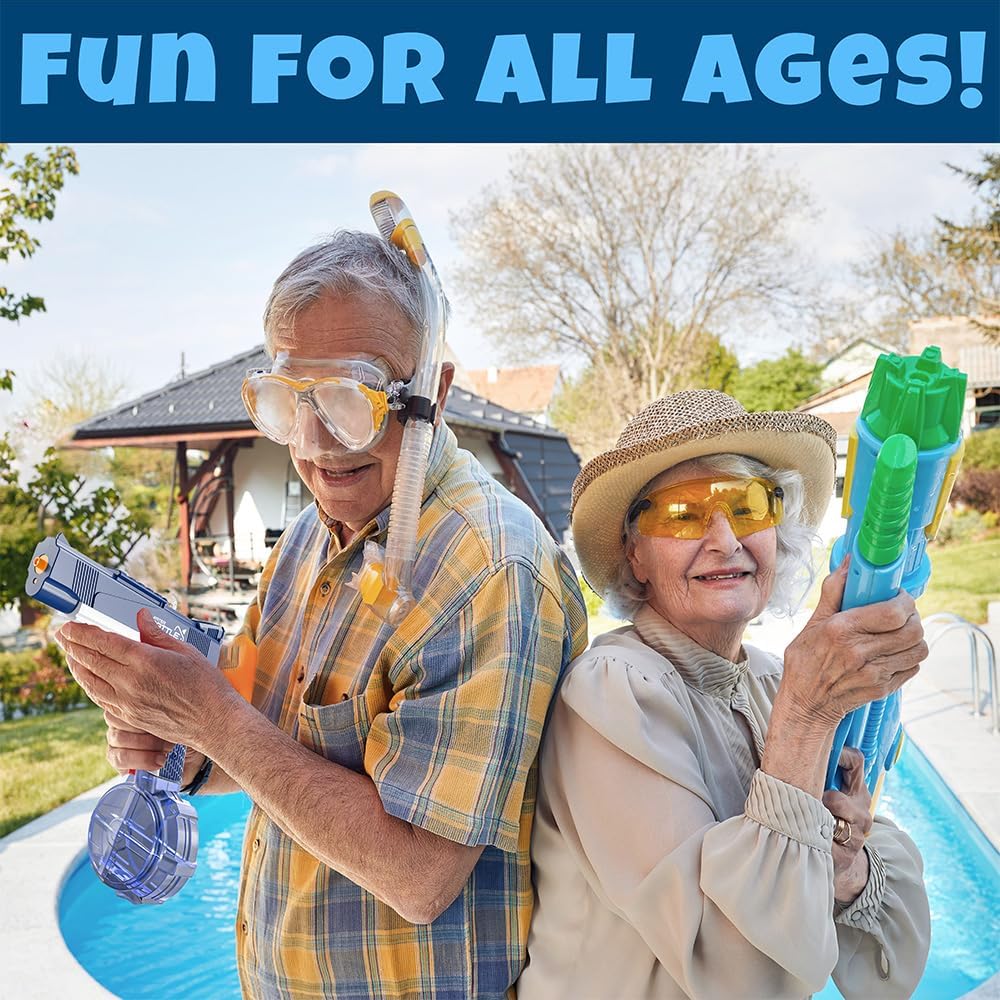 Electric Water Gun with Long Range, Automatic Squirt Gun for Kids and Adults, Long Distance Water Pistol for Pool Beach Outdoor