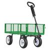 Garden Cart, 408.2 kg, Heavy Duty Steel Yard and Garden Utility Wagon with 10-Inch Tires, Outdoor Gardening Stool with Adjustable Handle, Detachable