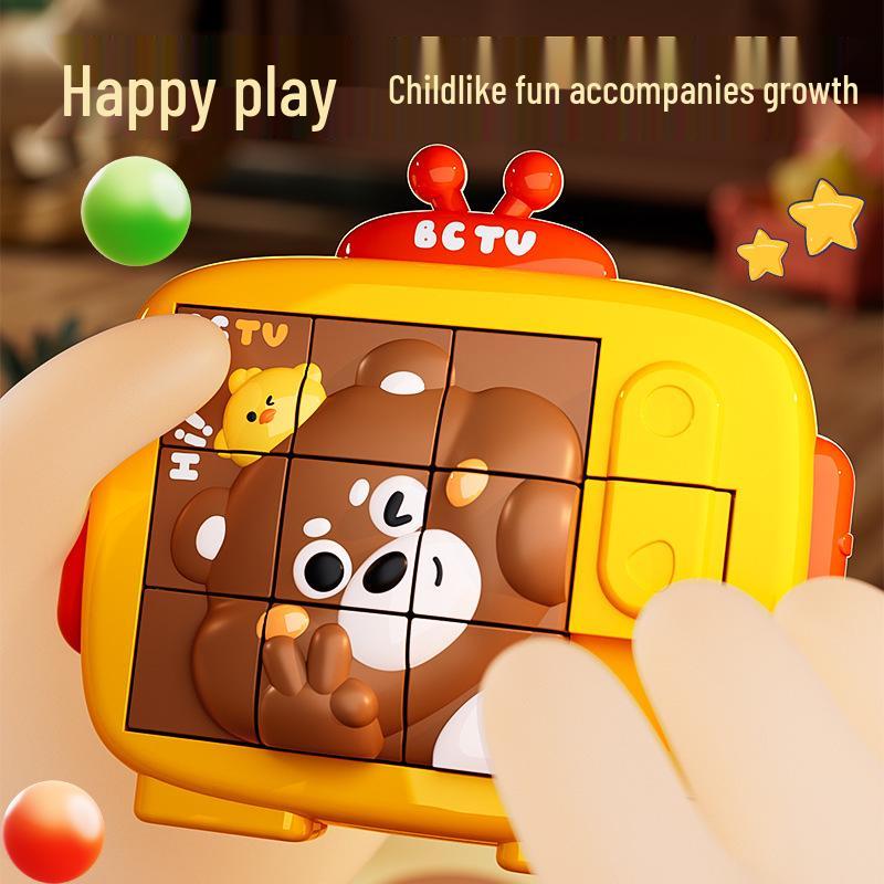3D Cartoon Animal Sliding Puzzles: Huarong Dao Educational Toy for Kids