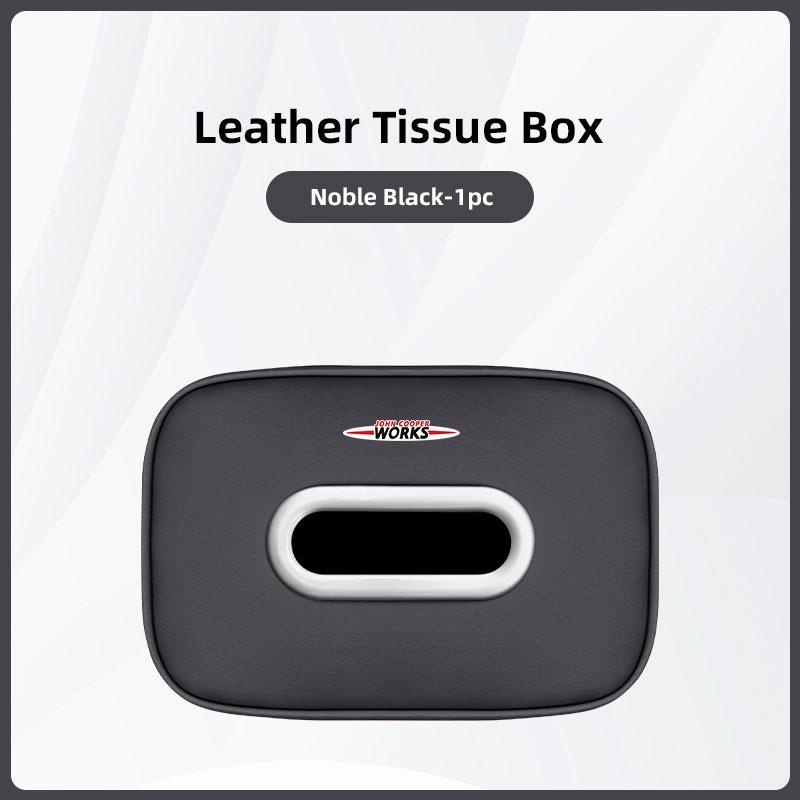 Boîte de rangement pour mouchoirs de voiture Organisateur Porte-serviettes en cuir Pour MINI JCW Cabrio Cooper Countryman Aceman Clubman Coupe Moyeu de roue R61