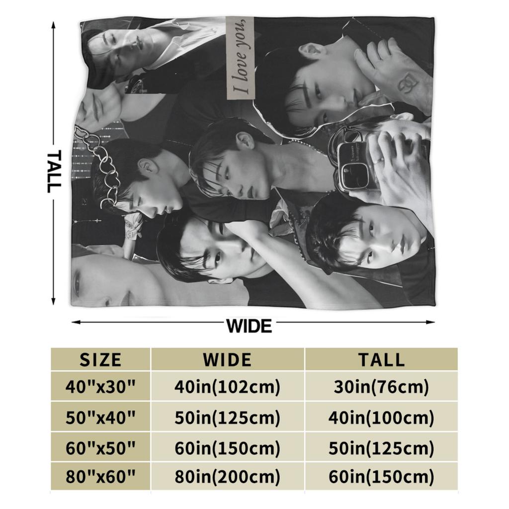 Warm Blankets Picnic Kpop Ateez Choi San Throw Blanket Flannel Bedspread For Living Room Novelty Sofa Bed Cover