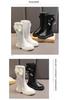 Girls' Bow Long Leather Boots - 2025 Autumn/Winter Stylish Princess Collection
