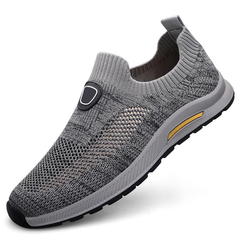 

Shoes Flying woven casual sports shoes Breathable and comfortable dad shoes grandpa casual walking soft-sided dual-purpose shoes men s shoes 46 серый
