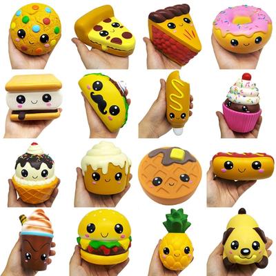 Pizza/Cookie Toy Sensory Fidget Vent Ball Novelty Prank Gag Stress Relief for Play Food Kids Office Birthday Gif