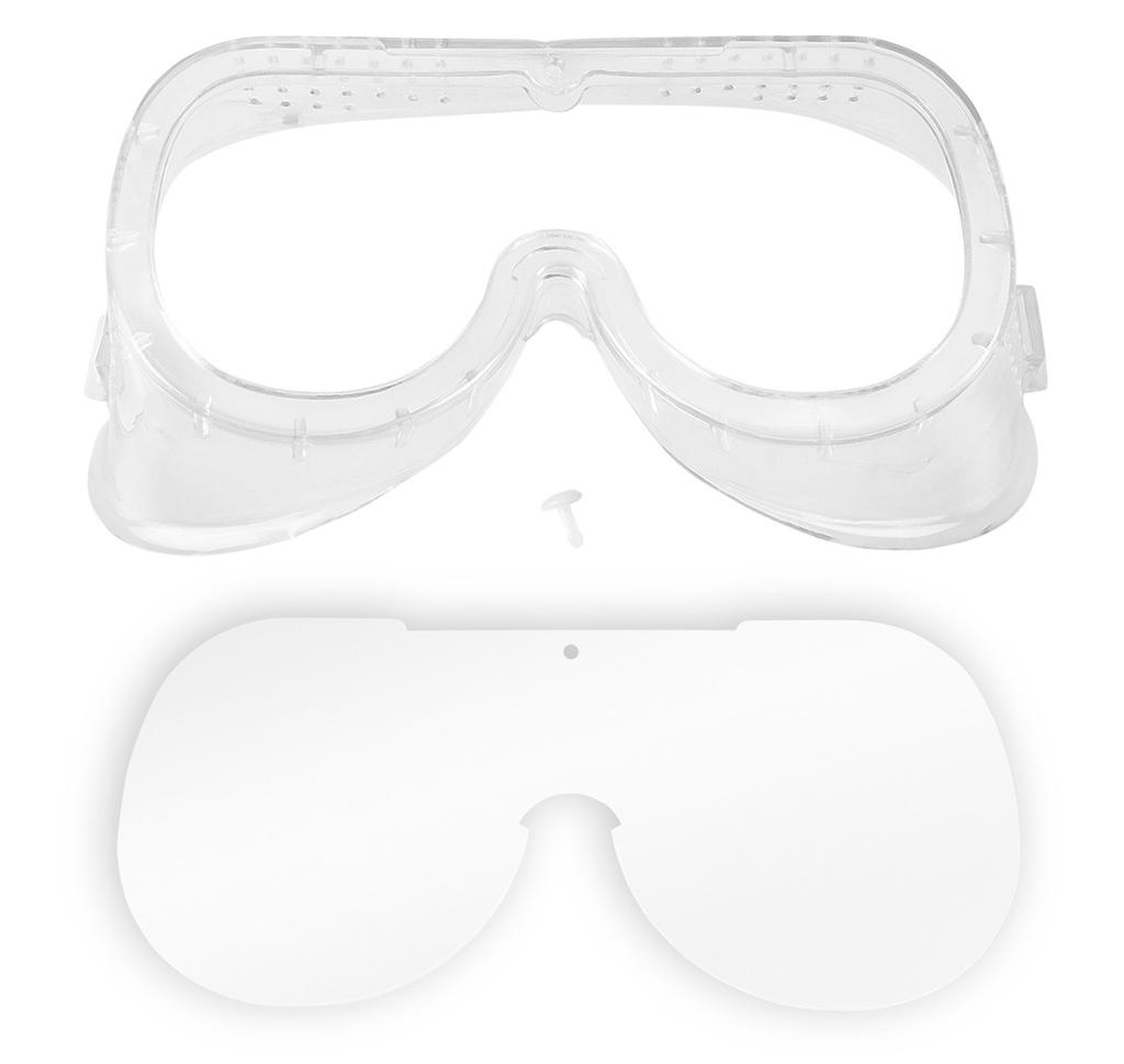 Safety Goggles, White, Resistance Class B